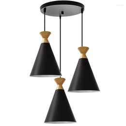 Pendant Lamps Retro Industrial Ceiling Chandeliers Iron E27 Lamp For Kitchen Bedroom Restaurant Home Black/White 3 Heads Hanging Light