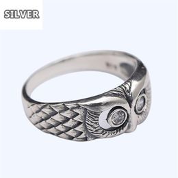 Vintage 925 Silver Mini Owl Rings Chic Women Rings US Ring Size 6 7 8 9 10 for Women Mother's Day Gift Jewelry216Q