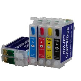 T079 Empty Ink Cartridge with chip For Epson Stylus Po 1400 1410 1500W PX820FWD PX830FWD ARTISAN 1430 printer2502