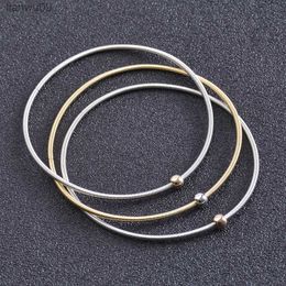 Popular Jewellery Simple Steel Wire Diameter 17mm Spring Screw Head Can Be Opened And Tightened Telescopic Colour Spring Bracelet L230704