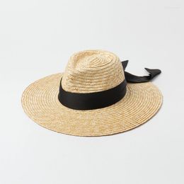 Berets 202303-hh7424 Summer Handmade Straw Fedoras Cap Men Women Leisure Panama Jazz Hat