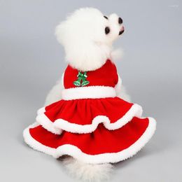 Dog Apparel Pet Clothes Fur Collar Cake Design Soft Comfortable Attractive Pograph Prop Fleece Christmas Festival Skirt For Autumn