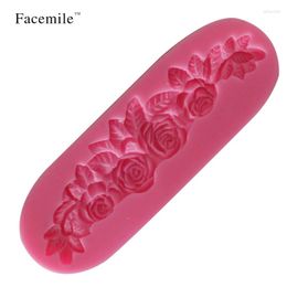 Baking Moulds 1PCS Rose Leaf Shaped Silicone Mould Cake Decoration Tools Fondant 3D Food Grade Mould