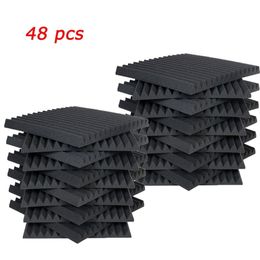 48 PCS Acoustic Panels Studio Soundproofing Foam Wedge 1 X 12 X 12 325T
