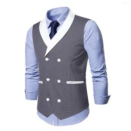 Men's Vests Mens Autumn And Winter Leisure Slim Fashion Retro Daily Assorted Colors Buckle Pocket Suit Vest