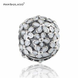 Fits Pandora Charms Bracelet 925 Sterling Silver Bead Darling Daisy Meadow Clip Charm Women DIY Jewellery Flower Beads350o