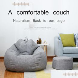 Storage Bags Bean Bag Chair With Filling Big Puff Seat Couch Bed Stuffed Nt Beag Sofa Pouffe Ottoman Relax Lounge Furniture For Practi Dhjsg