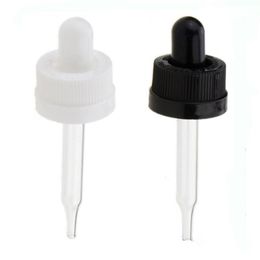 Black White Childproof Cap Essential Oil Glass Dropper Bottle 1OZ E Liquid Container with Brown Green Blue Clear Colours Jogjj