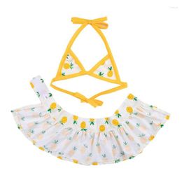 Dog Apparel Swimsuit For Dogs Pet Bath Suit With Pineapple Pattern Sundress Female Clothes Swim Bikini Trunks Small