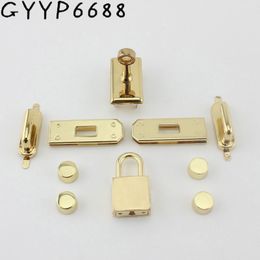 Bag Parts Accessories 1set rectangle eyelets lock hanger for bags hardware wholesale fashion a set of locks fittings woman bag handbags purse 230719