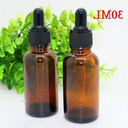 330pcs/lot Brown Glass Dropper Bottles 30ML Empty Essential Oil Bottles 30 ml E juice Glass Bottle With Glass Pipette Via DHL Imthe