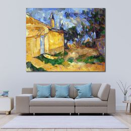 Landscape Canvas Art Le Cabanon De Jourdan Paul Cezanne Painting Handmade Living Room Modern Decor