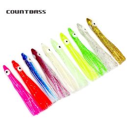 100pcs 4cm 6cm 10cm Luminous Needle-shaped Squid Skirts Soft Octopus Baits Lures Tackle Craft for Jigging Assist hooks219I