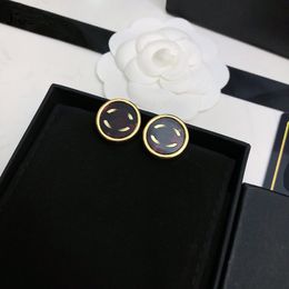 Classic Women Designer Earrings Diamond Letter Stud 18k Gold Pearl Jewerlry Wedding Party