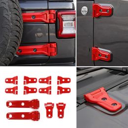 4Door Car Door Hinge Hinge Cover Spare Tyre Holder Hinge Cover Red For Jeep Wrangler JL 2018 Auto Exterior Accessories231o