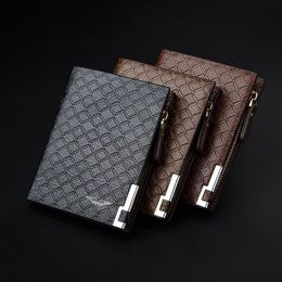 Long Style Wallet Black Light Dark Brown Top PU Leather Car logo Bag Card Package Wallet Coin Bag For Aston Martin 3230