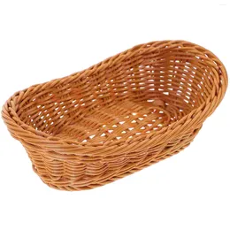 Dinnerware Sets Fruit Bowl Organiser Safe Dessert Basket Holder Desktop Decor Grocery Woven Creative Fruits Plastic Party Serving