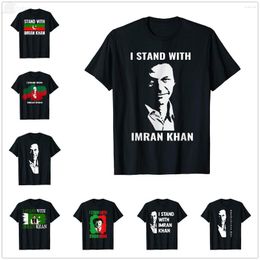 Men's T Shirts 2023 Summer I Stand With Pakistan President Imran Khan T-Shirt For Men Women Unisex Shirt Tops Cotton Tees