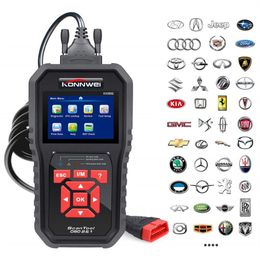 Auto-OBD2-Autodiagnosescanner ODB2 Check Engine Automotive Car Code Reader Schwarz Universal-OBD-Autodiagnosewerkzeug KW850184Z