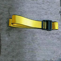 2020 Designer fashionable high quality canvas belt men leisure golden yellow belt Canvas men women belts of2848