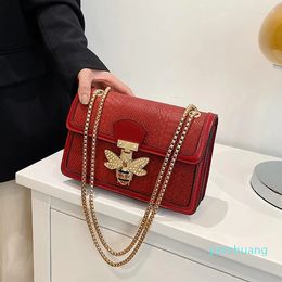 Evening Bags Women's Fashion Luxury Bag Pattern One Shoulder Messenger Chain Small Square