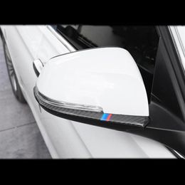 Carbon Fibre Car Styling Rearview Mirrors Cover Trim Strips Sticker For BMW 1 2 3 4 Series X1 F20 F30 F31 F34 E84 Accessories204W