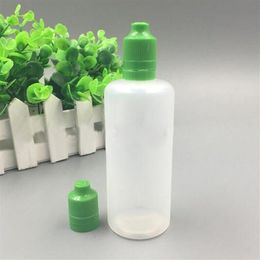 500Pcs 120ml ELiquid Bottles Plastic Dropper Translucent PE Empty E Juice Bottle Colourful Child Proof Tamper Caps300p