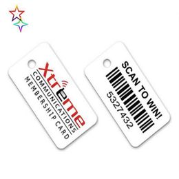 send design files custom plastic key tag cards pvc material with barcode keytag fobs261O