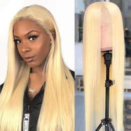 Blonde 613 13x4 Lace Front Human Hair Wigs For Black Women Brazilian Straight Lace Front Wig Pre Plucked With Baby Hair Remy Wig254A