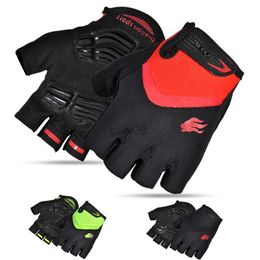 Cycling Gloves FIRELION Half Finger Cycling Gloves Sport Mountain Bike Bicyc Padded Gloves Breathab Off Road MTB Gloves Mittens HKD230720