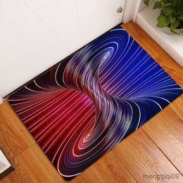 Carpets 3D Vortex Illusion Carpet Entrance Doormat Abstract Geometrical Optics Non Slip Doormat Living Room Decorative Carpet R230720