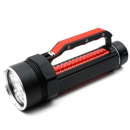 Super bright Lantern 6 x Cree XM-L2 U2 diving lamp 6000 Lumens Stepless Dimming Diving Flashlight Torch 2 x 32650 flashlight322d