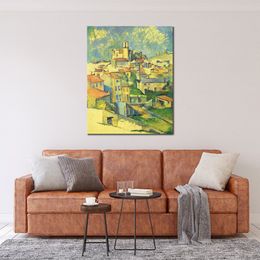Large Abstract Canvas Art Gardanne 1886 Paul Cezanne Hand Painted Oil Painting Statement Piece for Home