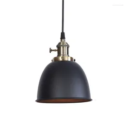 Pendant Lamps Nordic LED Lamp With Black Iron Lampshade Switch Retro Loft Decor Hanglamp Vintage Lights Cocina Accesorio