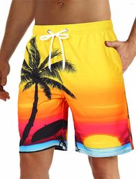 Men's Shorts 2023 Summer Beach Hawaii Casual Sports Natural Plants 3D Printing Qrying Is Fast And Breathable