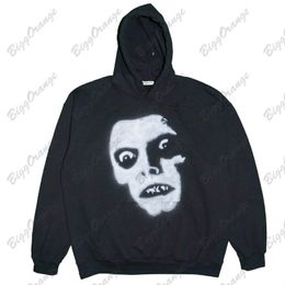 Women's Hoodies Sweatshirts Oversized Y2k Gothic Dark Style Hoodies Streetwear Kpop Harajuku Anime Hoodie Dark Alphabet Skull Pattern Couple Models Women's 230720