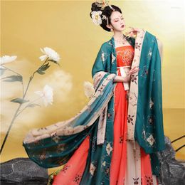Ethnic Clothing Chinese Traditional Trailing Dress Women's Hanfu Stage Outfit Cosplay Wear Costume Empress Suit