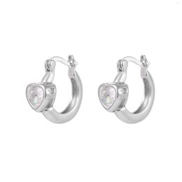 Dangle Earrings Loving Heart Zircon Ear Clip Personalized Simple Elegant Women