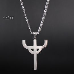 jewelry 32 42mm size Gothic Punk Judas Priest Necklace Stainless Steel Men's Favorite Pendant merch logo symbol Char2679