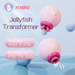 NXY Adult toys Wavy Horse Jellyfish Sucking Jumping Egg Mini Cute Tongue Licking Second Wave Fun Sex Products Adult Toy Female Masturbation Device