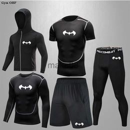 Men's Tracksuits Superhero Men's Sports Suit Compression Tracksuit Fitness Gym Clothes For Jogging Sets Running Sportwear Training Tights J230720