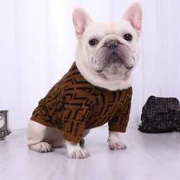 2021 DH GATE Dog Apparel Modern Flora Jacquard Pet Sweaters Fashion Warm Soft Bulldog Hoodies Indoor Elastic Windproof Cats Dogs C290a