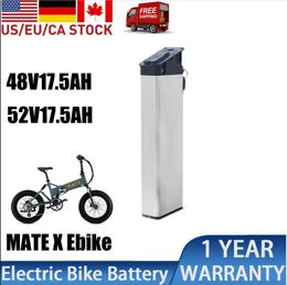 Оригинальный электрический велосипед 48 В 52 В 10,4AH 12,8AH 14AH 17.5AH Складной батарея для батареи для Mate X eBike 350W-1000W Мотор для Emebike LO26 20LVXD E-велосипеды