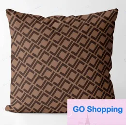 Decorative Pillow Luxury Designer Cushion Pillowcase Living Room Sofa Pillow Bedroom Bedside Cushion Classic Letter Cotton Covers Pillowcase Quatily