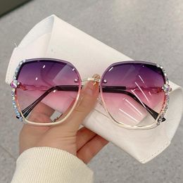 Sunglasses Fahsion Oversized Square Women Luxury Design Sun Glasses Brand Shades For Female Eyeglasses Uv400