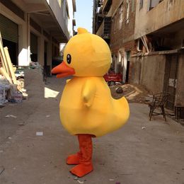 2019 High quality Giant Rubber Duck Mascot Costume Adult Size Anime Clothing Party Makeup Delivery2504