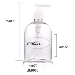 USA 300ml 500ml PET Sanitizer Bottle Empty Hand Wash Bottles Plastic Shampoo Pump Container Free Sea Shipping Will reach you in 28-35da Rvgb