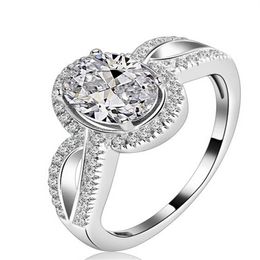 Fine US GIA certified 1 ct moissanite engagement rings 18K white gold simulate diamond rings for women solid white g2916