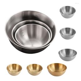 Bowls Stainless Steel Mixing Bowl Non-Slip Nesting Salad Unbreakable Storage For Cooking Wide Base Kitchen Utensils