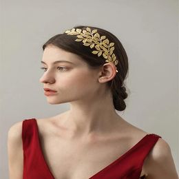 2021 Greek Goddess Hair Vine Tiara Bridal Olive Crown Baroque Headband Gold Leaf Branch Headpiece Fairy Wedding Jewelry Accessorie2575